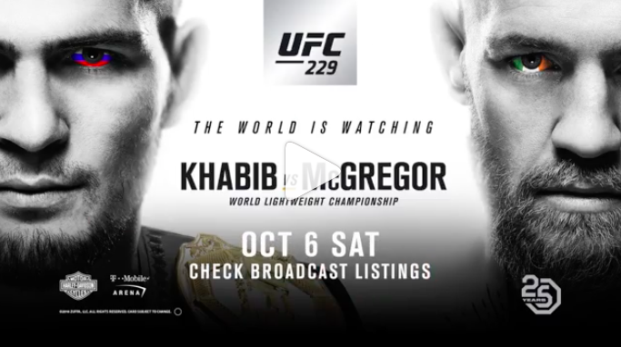 UFC 229 : Khabib Vs McGregor - La Carte Complète + Nouveau Teaser (vidéo)