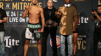 Larkin-vs-Lima-face-off-première-manche-Bellator-NYC