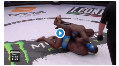 Manhoef TKO Bahati Bellator Milan