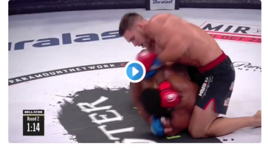 Vadim Nemkov Chokes Rafael Carvalho Bellator Milan