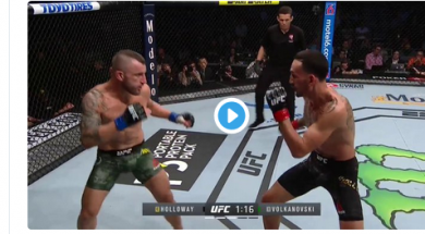 Max Holloway vs Alexander Volkanovski capture ecran – UFC 245