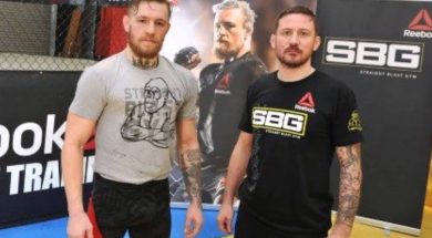 Conor-McGregor-et-John-Kavanah-au-SBG