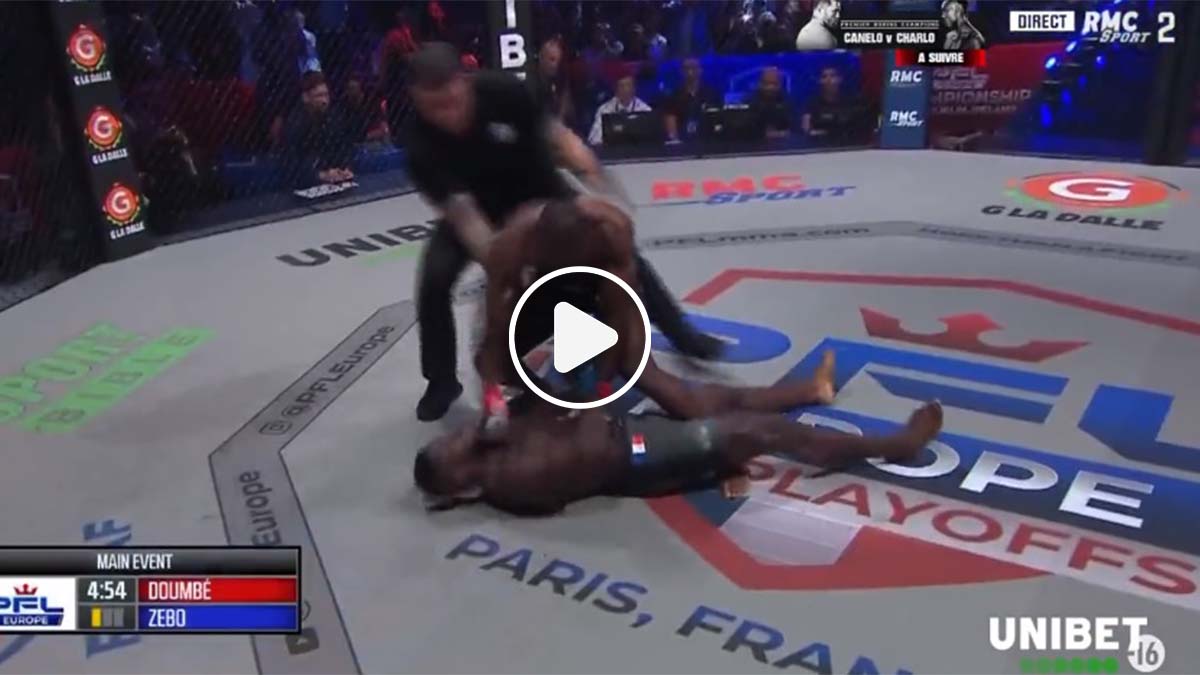 PFL Paris - Cédric Doumbé claque un énorme KO sur Jordan Zébo en 9 secondes  - Arts Martiaux Mixtes