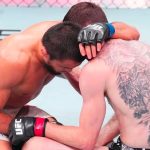 Cory Sandhagen réagit après sa défaite contre Umar Nurmagomedov à l'UFC Abu Dhabi