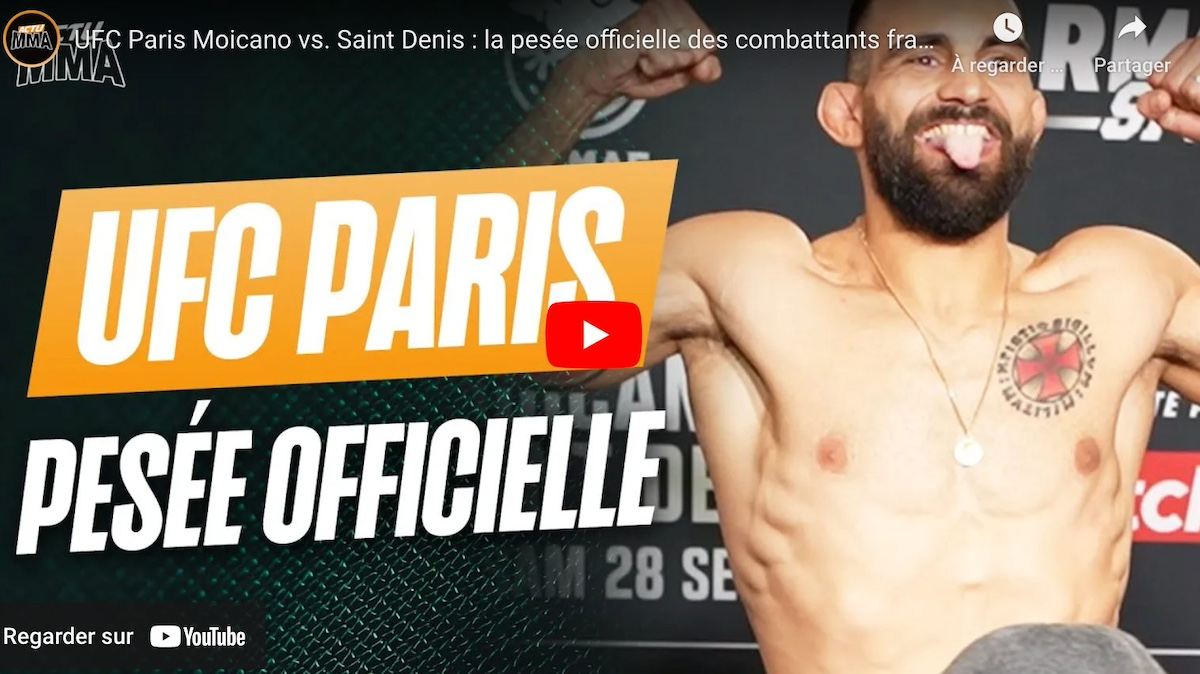 ufc paris résultat pesée officielle