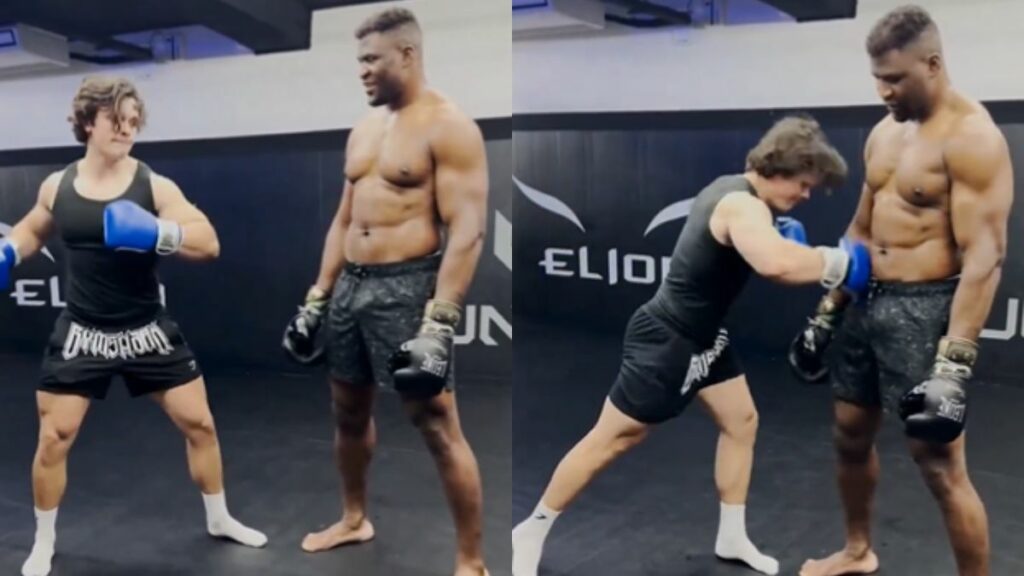 Le 19 octobre, Francis Ngannou fera son retour dans la cage face au champion des poids lourds du PFL, Renan Ferreira. Avant cela, le Camerounais a affronté un influenceur, qui a eu du mal à le faire vaciller.