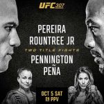 UFC 307 – Pereira vs. Rountree : la carte, les horaires et comment regarder