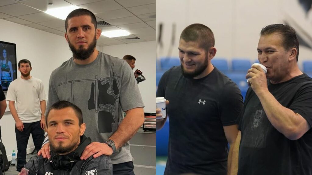 Islam Makhachev et Umar Nurmagomedov sont en préparation pour combattre lors du main event et du co-main event de l'UFC 311. Tous deux sont coachés par Khabib Nurmagomedov, ce qui amuse particulièrement Javier Mendez, fondateur de l'American Kickboxing Academy.