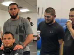 Khabib-Nurmagomedov-javier-Mendez-Islam-Makhachev-Umar-Nurmagomedov